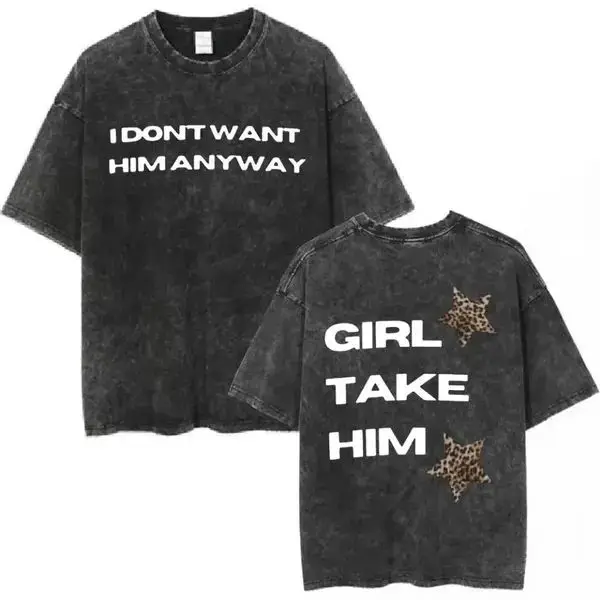 2025 مغني الراب مطبوعة غسلها على الوجهين قصيرة الأكمام تي شيرت الهيب هوب فضفاض الراقية ومريحة للرجال والنساء