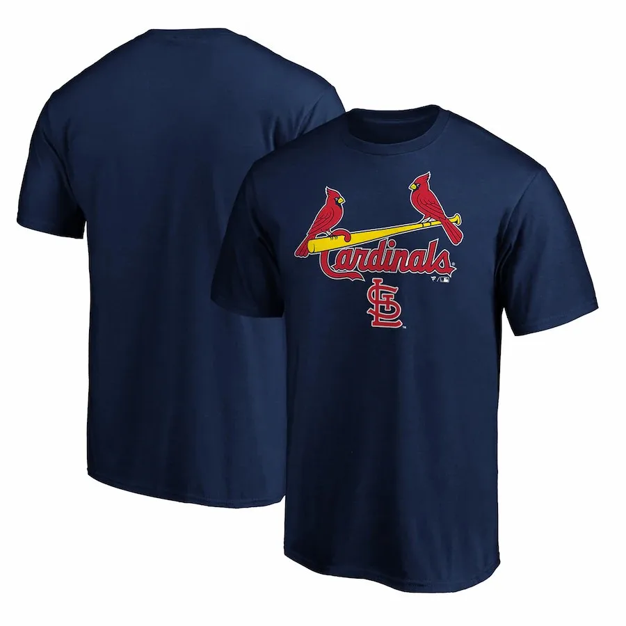 تي شيرت American Professional Baseball League St. Louis Cardinals قطني بأكمام قصيرة ناعم وممتص للعرق