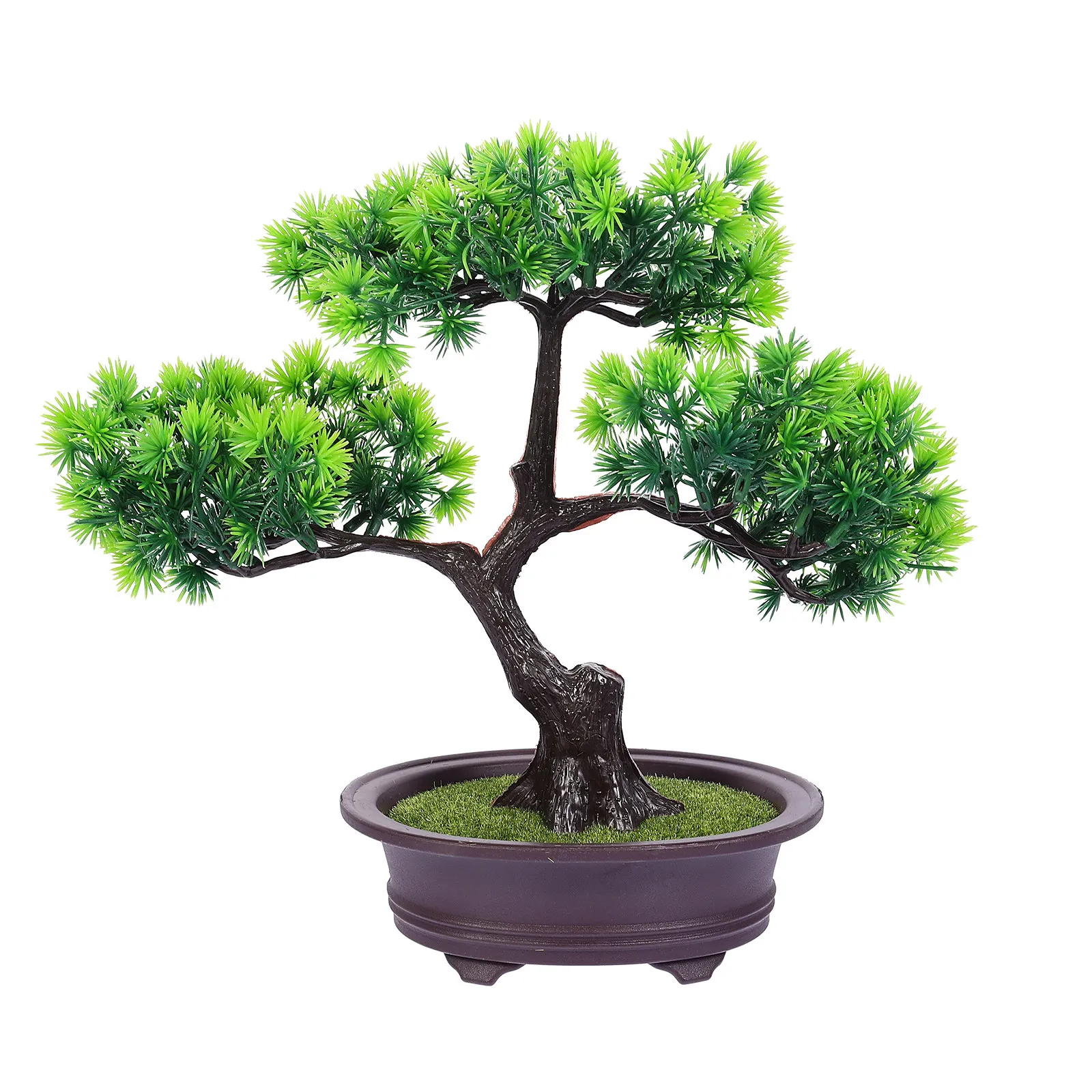

Fake Pine Potted Ornament Artificial Plant with Pot Lifelike Shape Warm Elegant Style Exquisite Workmanship Simple Lines Home