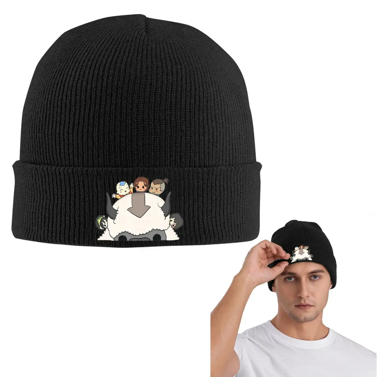 Appa Avata The Last Airbender Warm Knitted Cap Fashion Bonnet Hat Autumn Winter Outdoor Beanies Hats for Men Women Adult