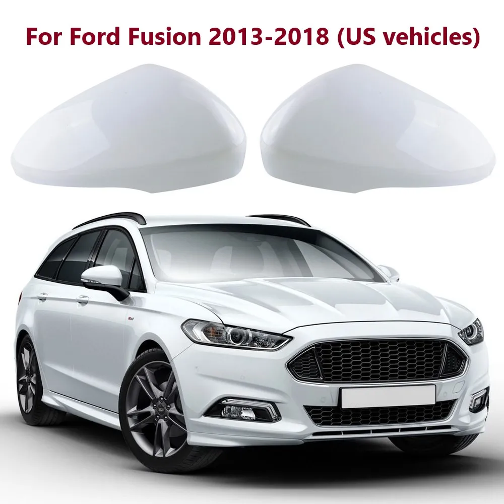 

2 шт. ярко-черная крышка бокового зеркала на крыло для Ford Fusion 2013-2018 гг., крышка бокового зеркала заднего вида, высококачественные колпачки заднего вида