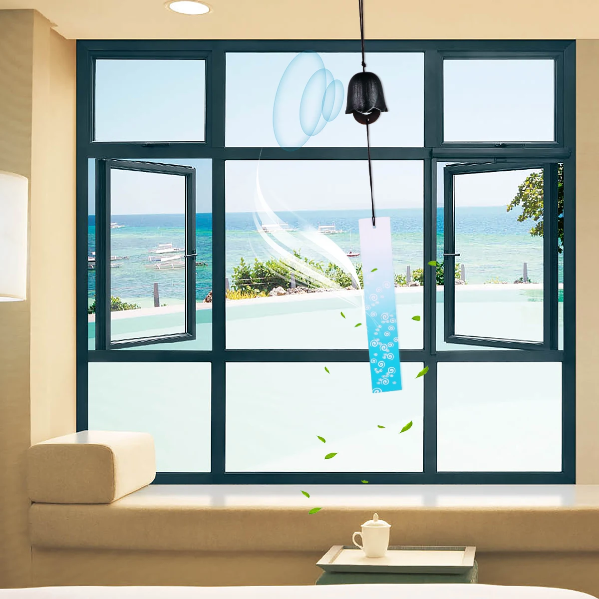 

Tulip Shape Cast Iron Wind Bell Japanese Style Hanging Pendant Wind Chimes for Garden Balcony Home Decoration Iron Bell