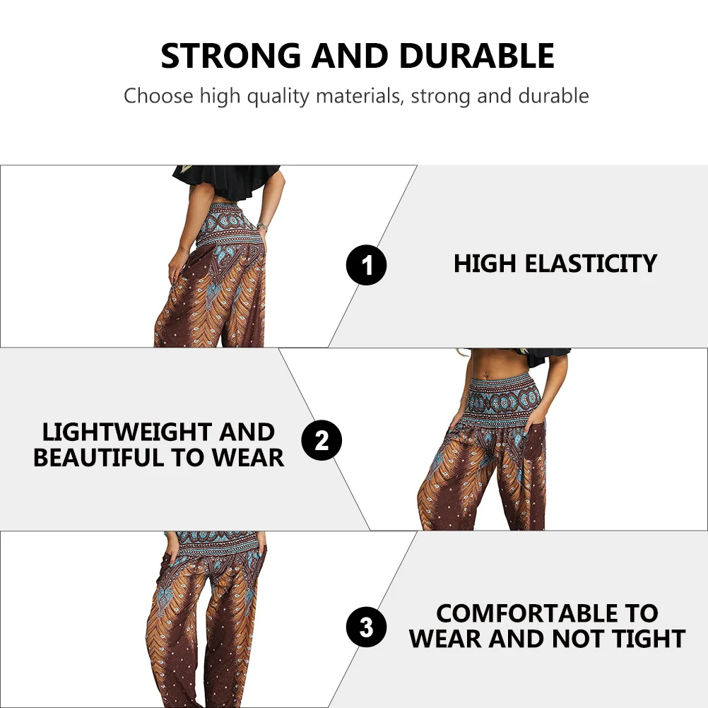 

1Pcs Printed Yoga Pants Women Loose High Elasticity Sports Trousers Outdoor Exercise Wide-Leg Activewear Yoga Trousers