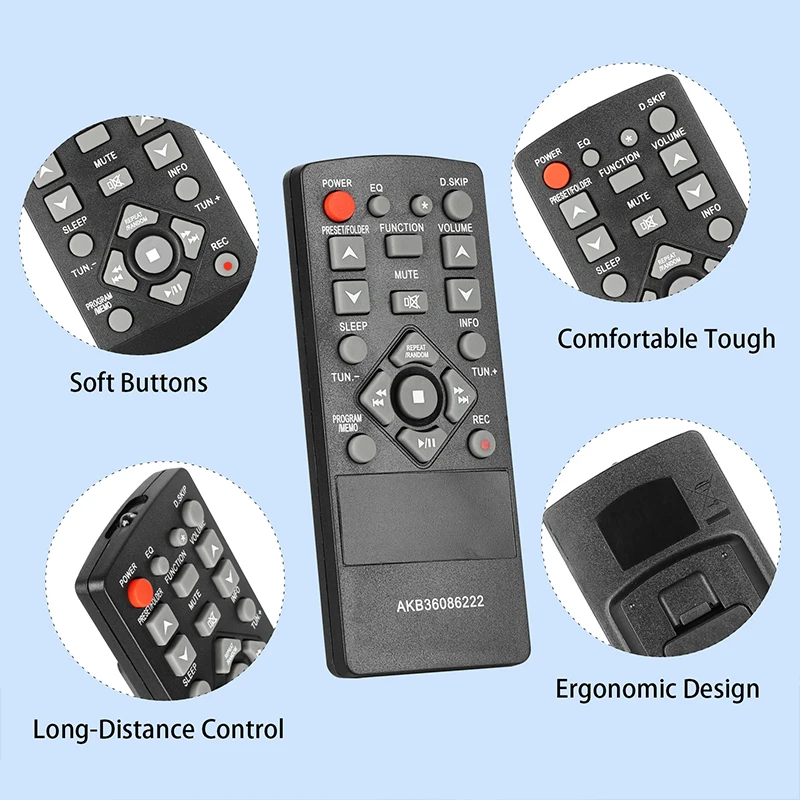 AKB36086222 Remote Control For Soundbar System MCD35 MCD65 MCD66 MCS35F MCS65F MCS66F Replacement Controller