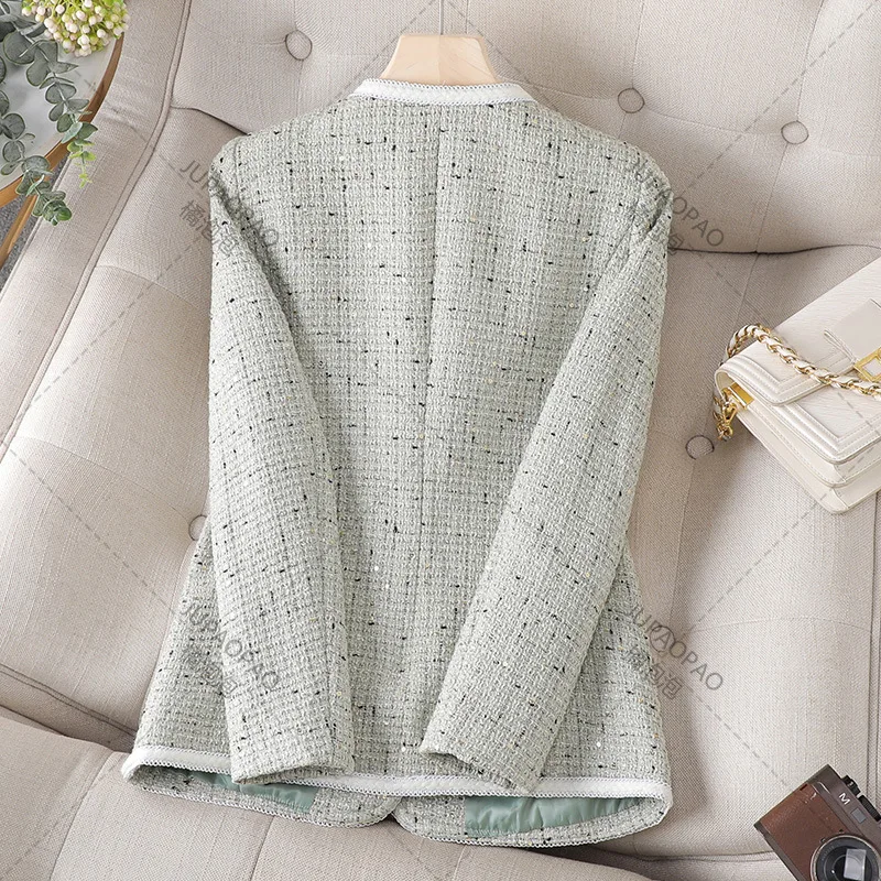 High Quality Short Style Small Fragrance Casual Blazer Women's Autumn 2024 New Women's Formal Suit Long Sleeve TopJUPAOPAO