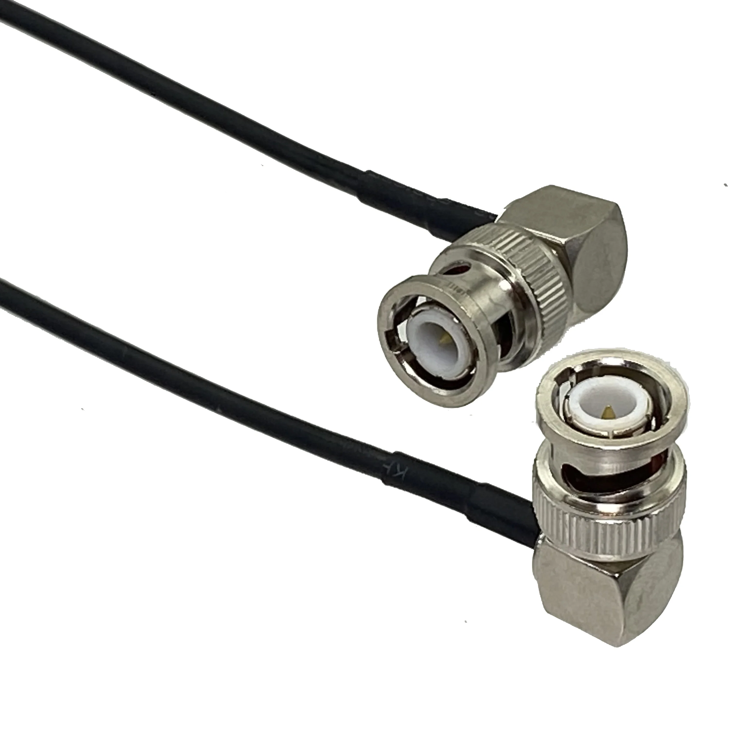 RG174 BNC Male Plug RA to BNC Male Plug Right angle Connector Crimp RF Coaxial Jumper pigtail Cable 4inch~5M Wire Terminal