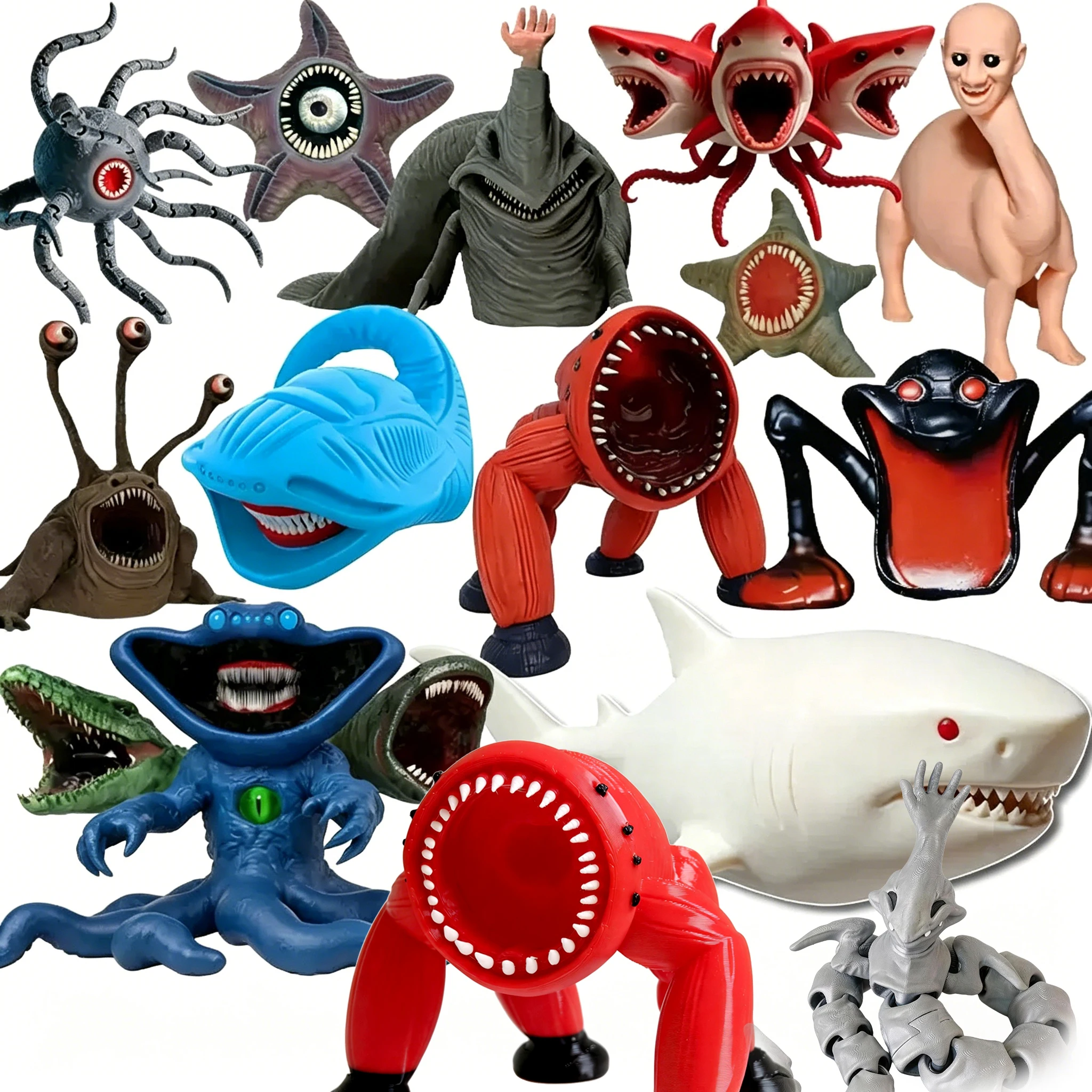 2026 New 3d Printed Subnautic-a Sea Monster Action Figure Leviathan Sea Eater Bloop EL Gran Maja Model，Abstract Monster Gift