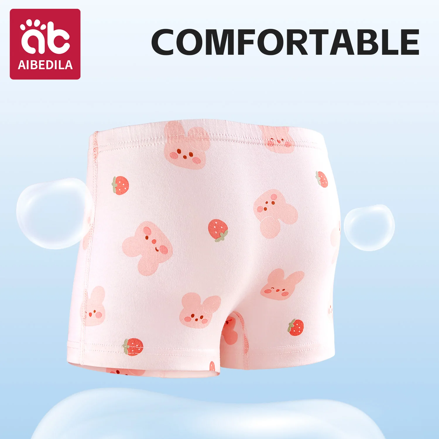 AIBEIDILA 4 أزواج الاطفال سراويل الفتيات لطيف سراويل الكرتون المضادة للبكتيريا الفتيات سراويل داخلية للرجال لينة القطن الطفل السروال 1-14Y #5