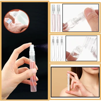 50/100pcs 10ml Glass Refillable Spray Bottle Atomizer Container Mist Spray Bottle Spray Pump Bottle Perfume Pump Travel Bottle