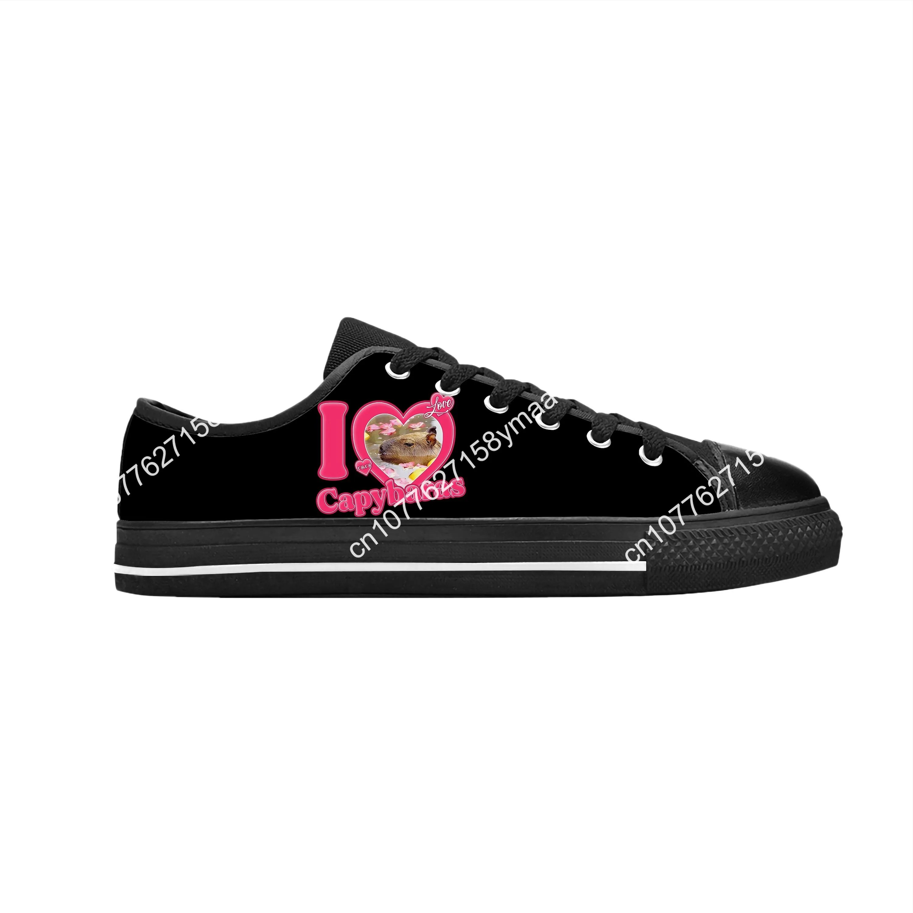 I Love Capybaras Animal Cartoon Anime Manga Comic Casual Cloth Shoes High Top Comfortable Breathable 3D Print Men Women Sneakers