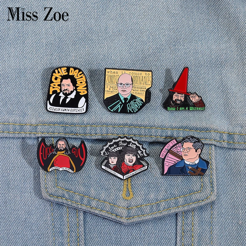 Cartoon Movie Characters Enamel Pins Custom Film Figure Brooches Lapel Badges Clothes Punk Gothic Jewelry Gift for Friends