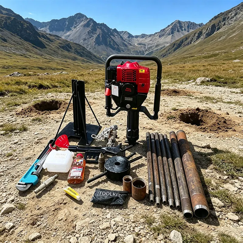 Customized Lightweight Rock Core Drill Petrol 15M Depth Undisturbed Soil Concrete Sampling Portable Set Rugged