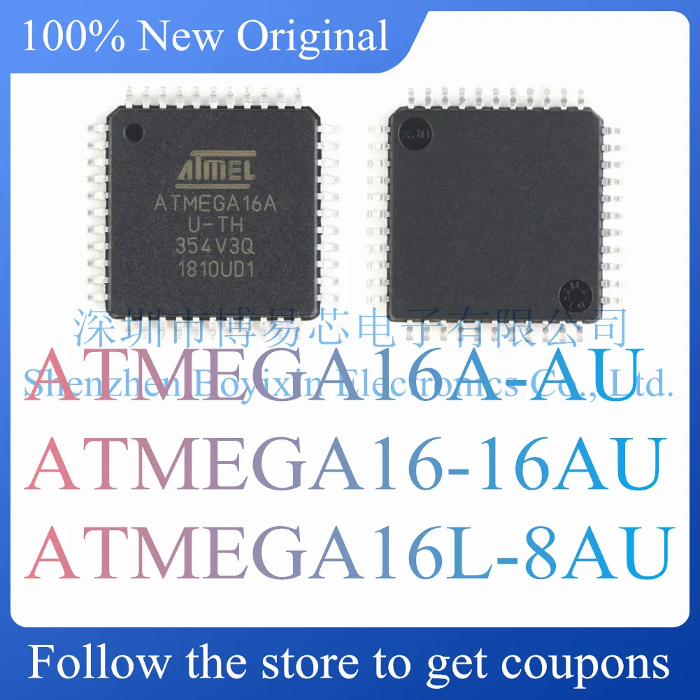 NEW ATMEGA16A-AU ATMEGA16L-8AU ATMEGA16-16AU.Original genuine microcontroller chip.