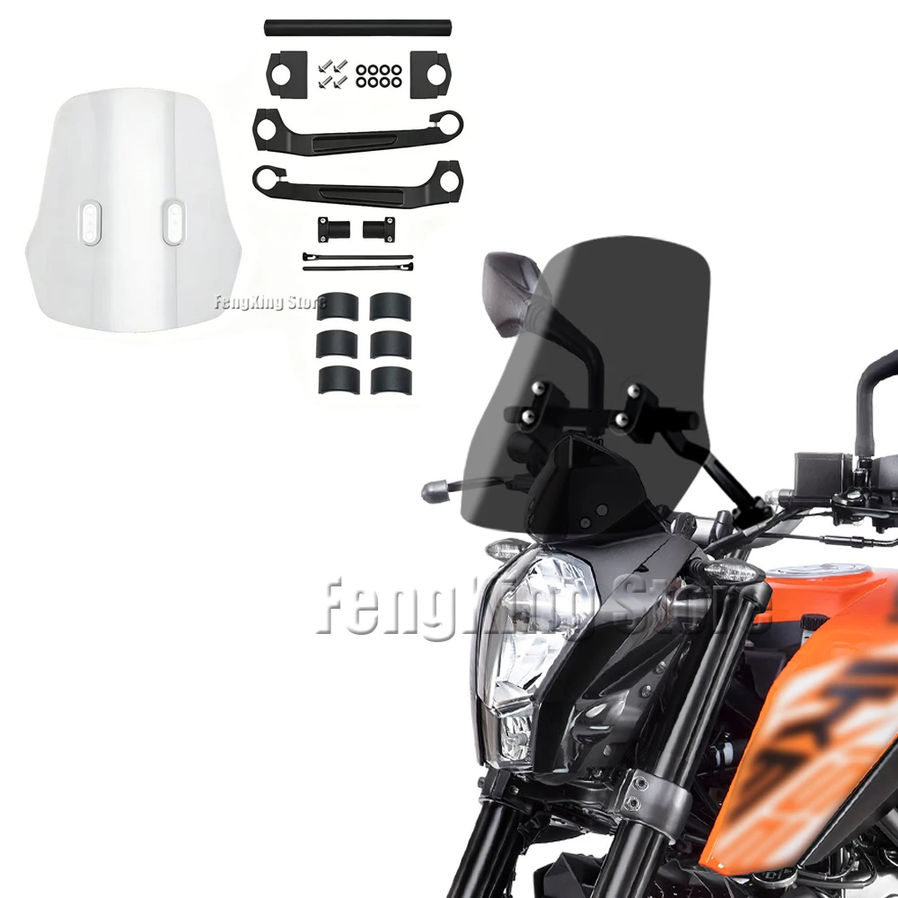 Pare-brise avant portable pour moto KTM DUKE 390 250 200 690 990 RC 125 200 390 RC DUKE, avec support de navigation