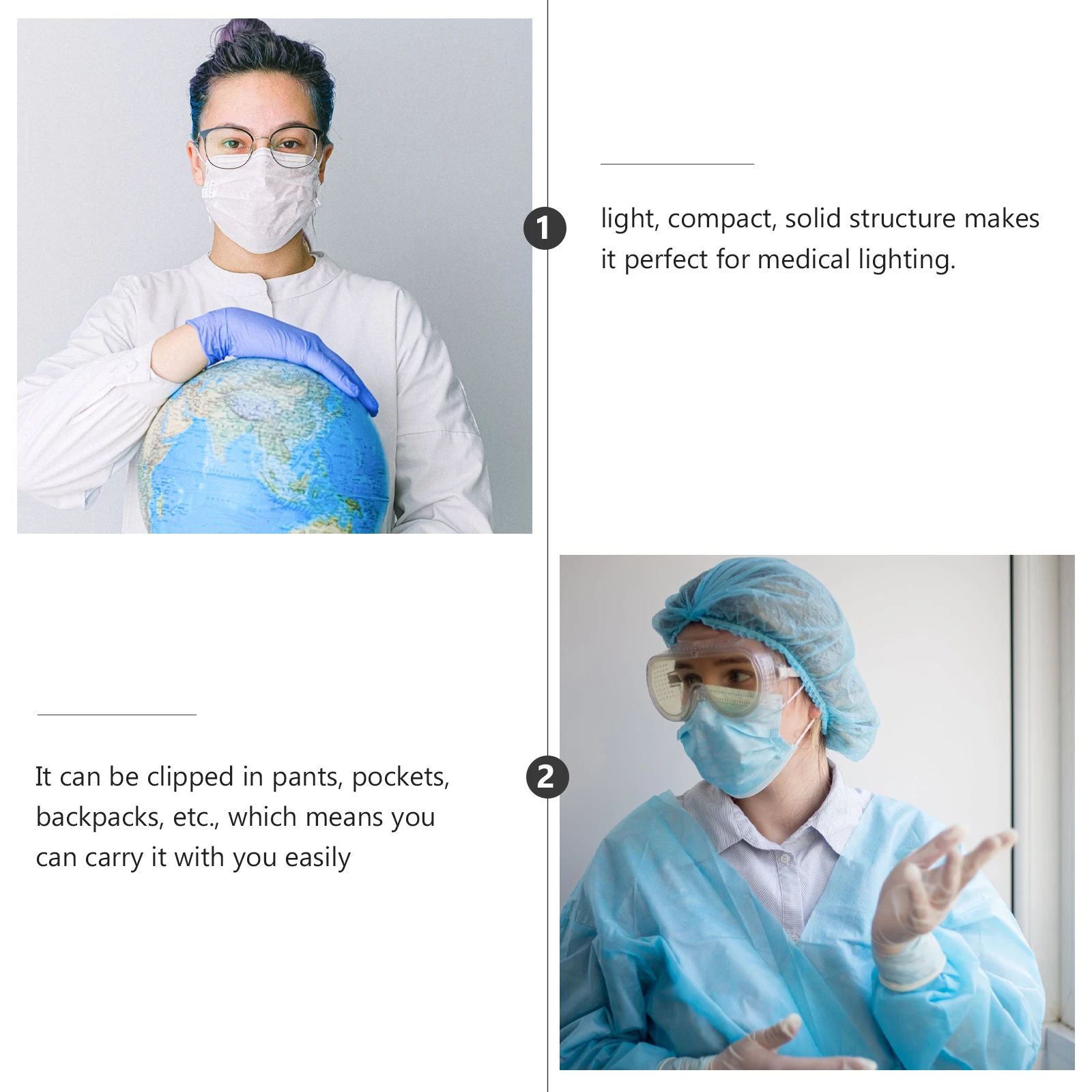 

USB Rechargeable Pen Light Stainless Steel LED Medical Portable Durable Flashlight for Nurses Doctors Medical Use