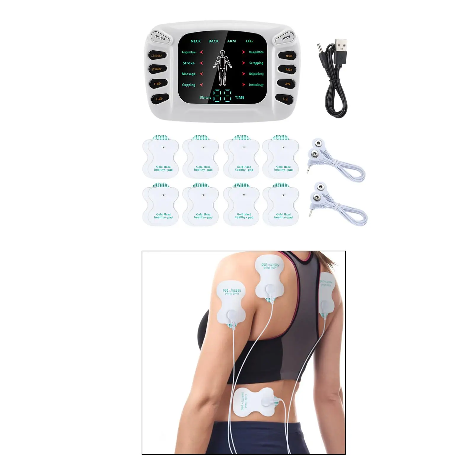 

Electric Massager Muscle Massager Home Use 15 Leves Intensity 8 Massage Modes