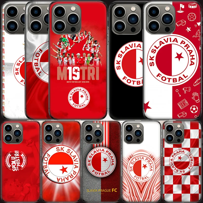 Sk Slavia Praha Czech Republic Phone Case For Apple Iphone 16 15 Plus Soft 13 12 Mini Cover 11 14 Pro Max Capa X XS XR 8 7 Shell