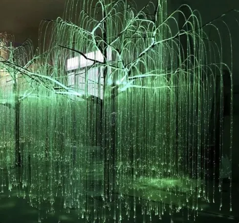 

ZXY Fiber Optic Lighting Christmas Tree Decoration Optical Fiber Curtain Lights Sparkle Ambient Lighting