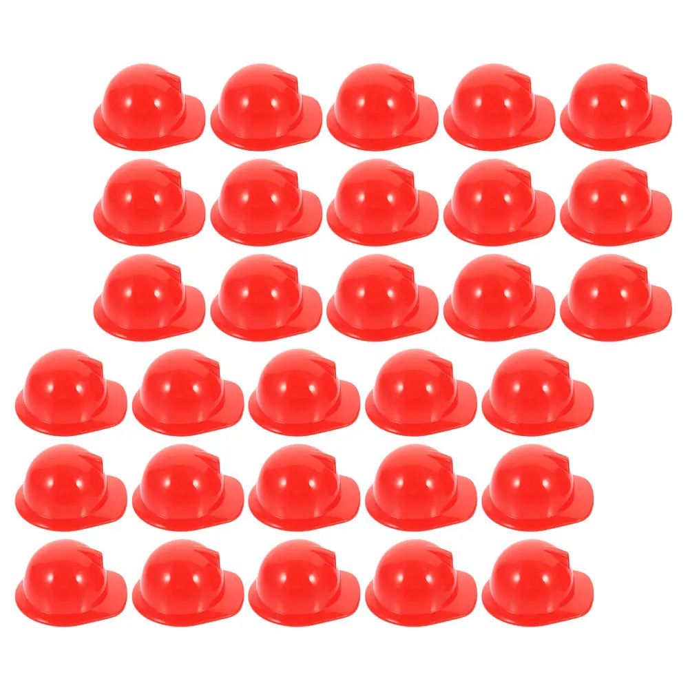 40 stuks mini-constructiehoed set schattige harde hoeden voor huisdier vogel kip kostuum wijnfles dop ambachtelijke feestartikelen miniatuurhelmen