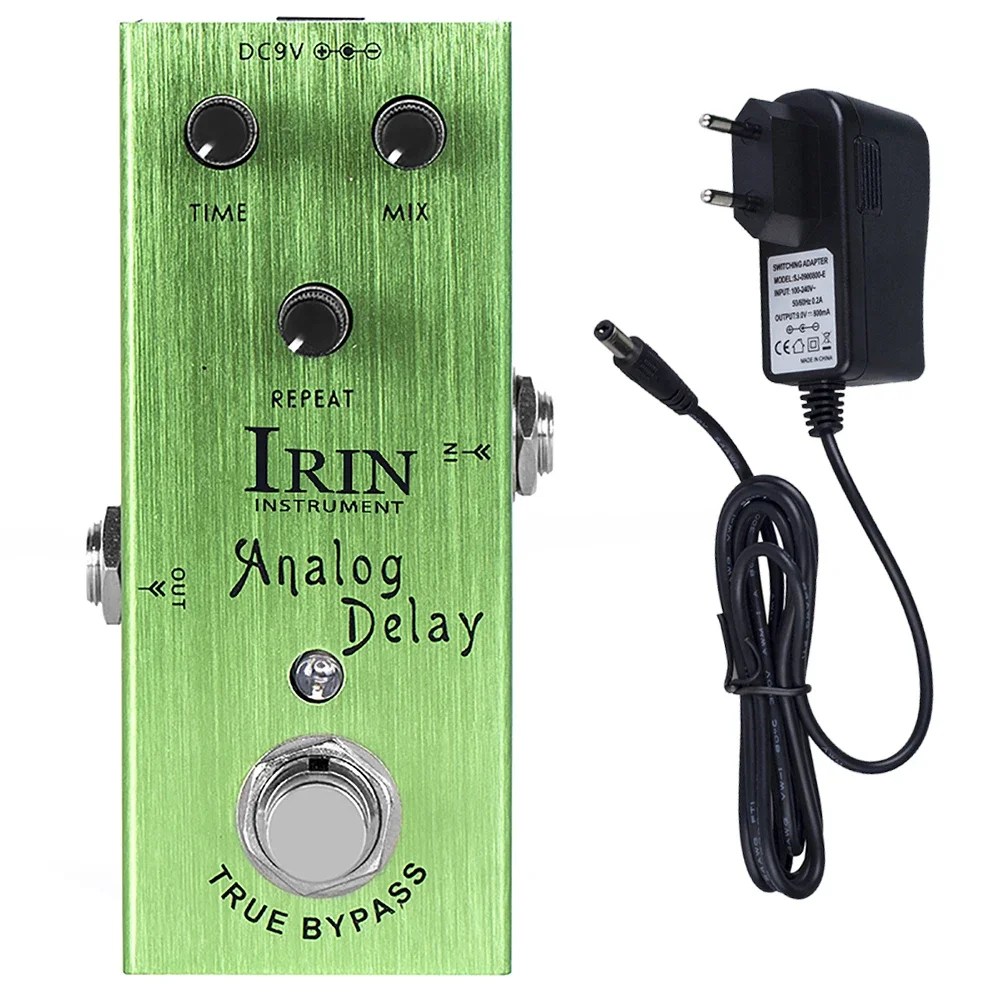 

IRIN ANALOG DELAY Педаль эффектов для гитары Мягкая и мягкая педаль эффектов с задержкой цифровой цепи True Bypass Инструменты с адаптером 9 В