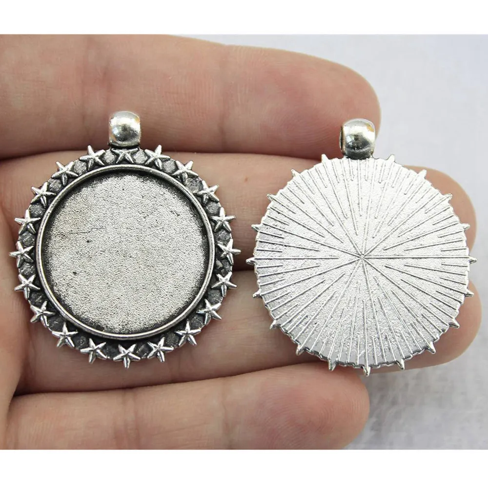 Fit 25mm Glass Cabochon Base Setting Tray Classic Bezel Accessories Parts Couple Jewellery Massive Fashion Things