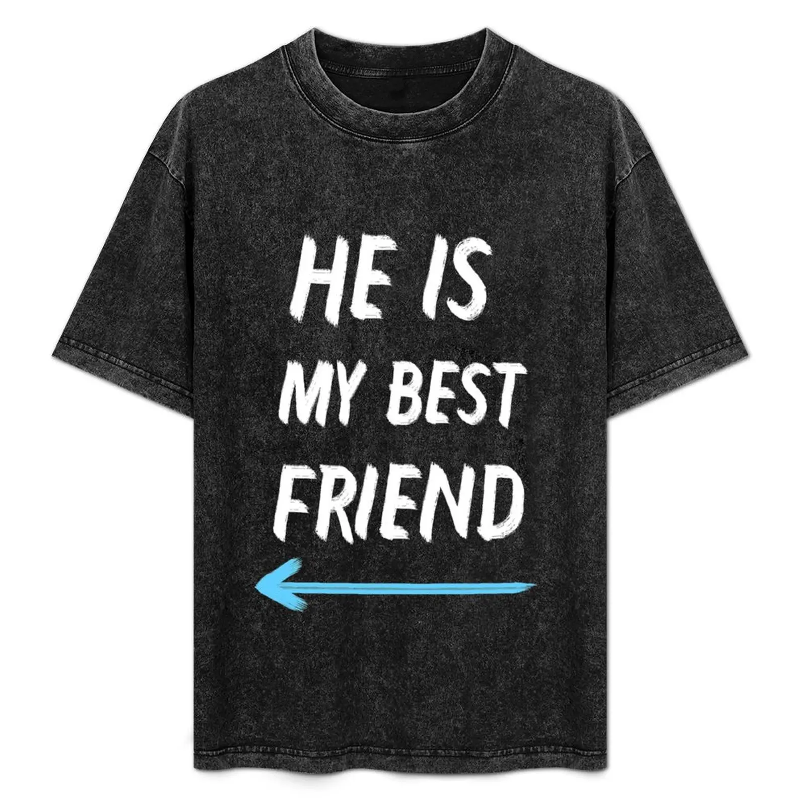 Best friend with blue arrow T-shirt T-Shirt quick drying football t shirt graphic shirts outfits for men