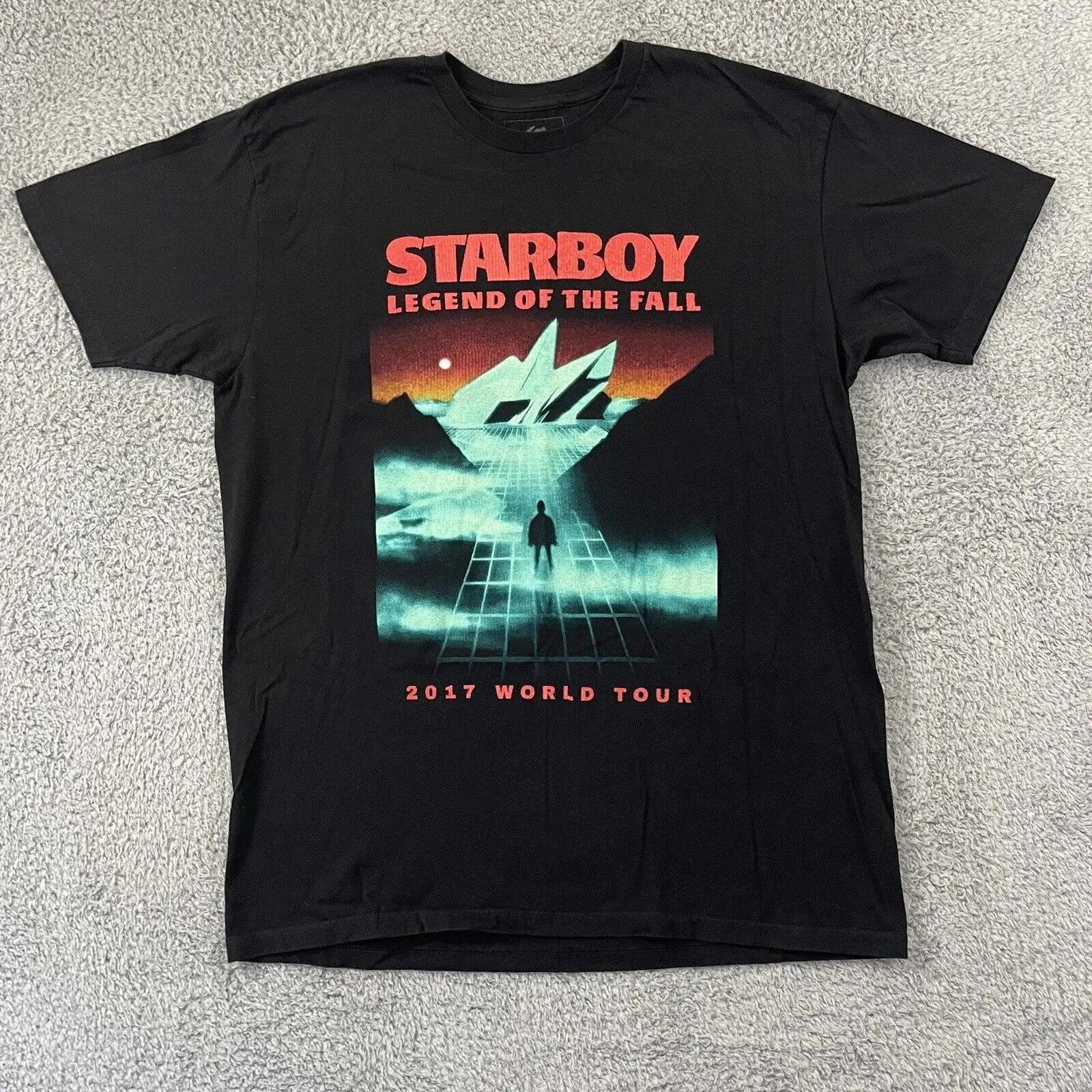 The Weeknd Футболка Большой звездный мальчик Легенда осени официальный 2017 музыкальный Тур Rap