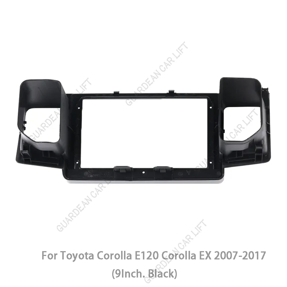 Fascia de cadre de panneau de plaque d'autoradio, stéréo central, GPS, Toyota CorTrustE120, CorTrustEX 2007-17, kit de garniture de tableau de bord, 2Din