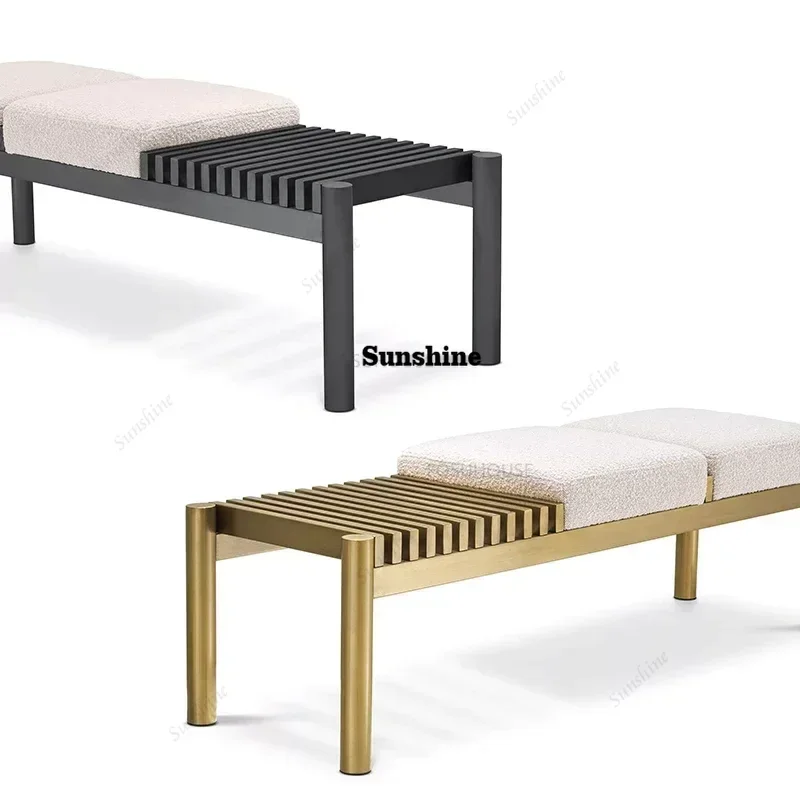 Nordic Solid Wood Stools Home Furniture Bedroom Bed Tail Stool Creative Luxury Creative Upscale Living Room Sofa StoolY