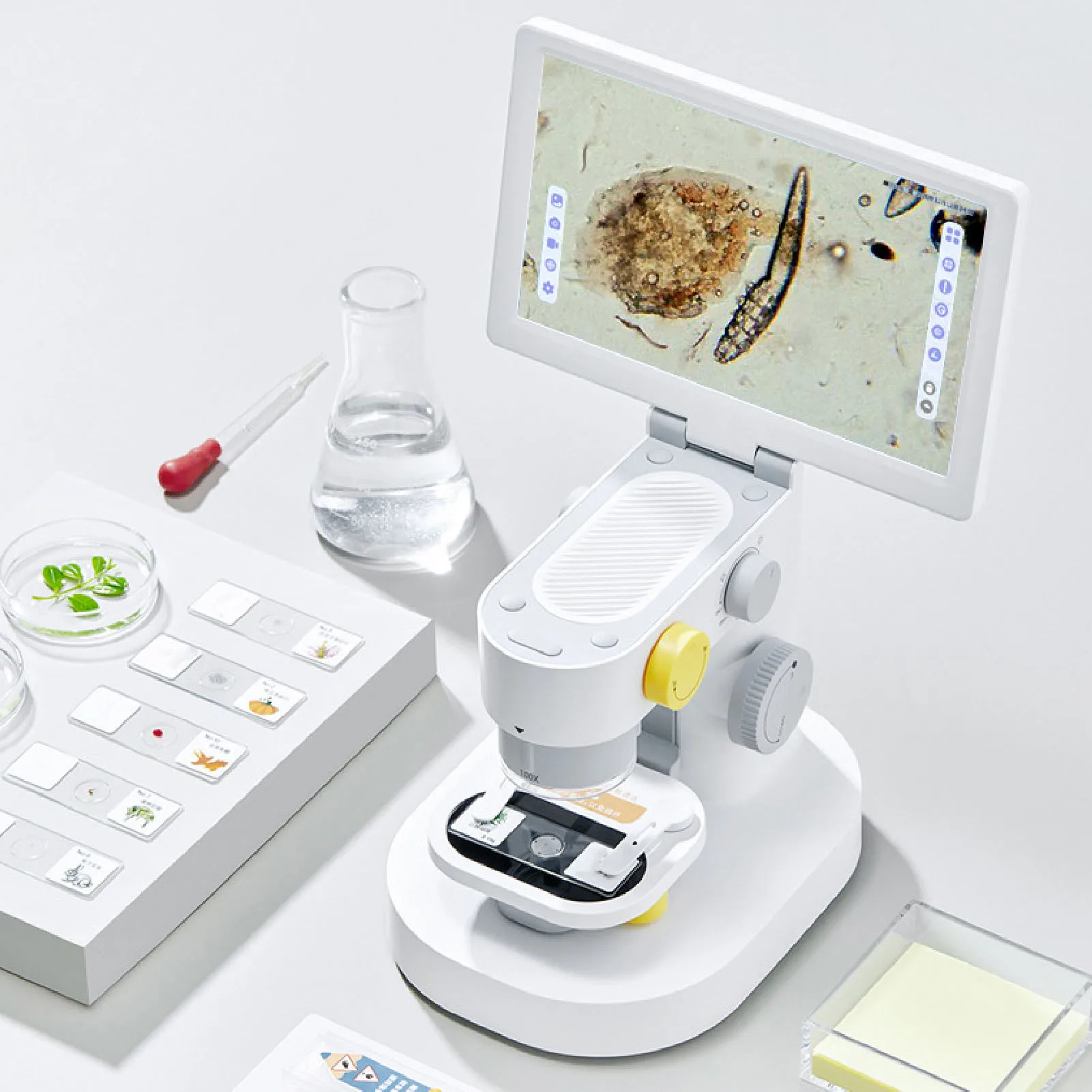

Magnifier Digital Microscope Digital Microscope Smart HD 9 Inch Display 1080P Biological Digital Microscope for Laboratory