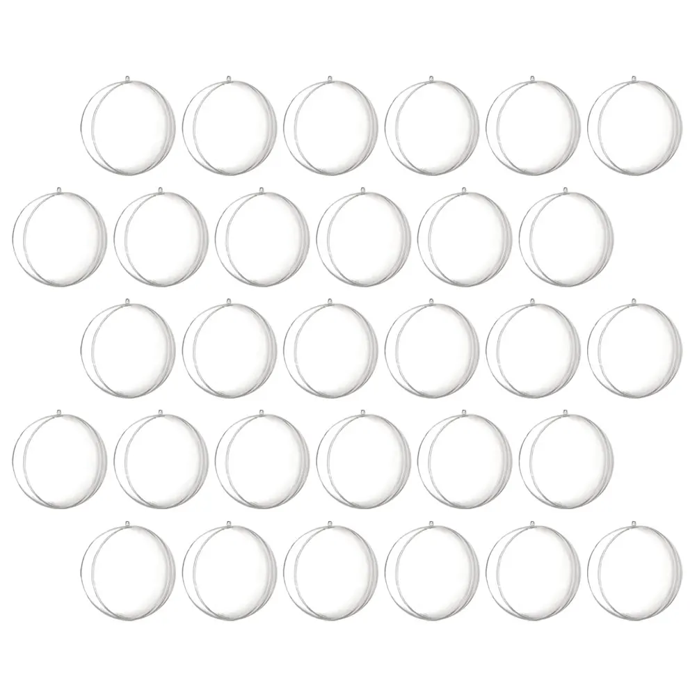 

30pcs Clear Fillable Ball Ornaments Transparent Plastic Pendant For Party Decor Home Xmas Tree Aquarium Float Diy Hanging Crafts