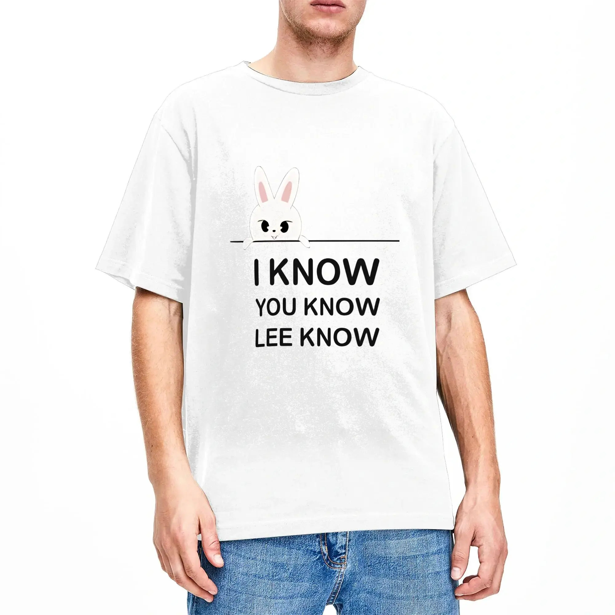 Men Women's Slogan I Know You Know We Know Lee Know  T Shirts Cotton Tops Creative Short Sleeve O Neck Tees New Arrival T-Shirts