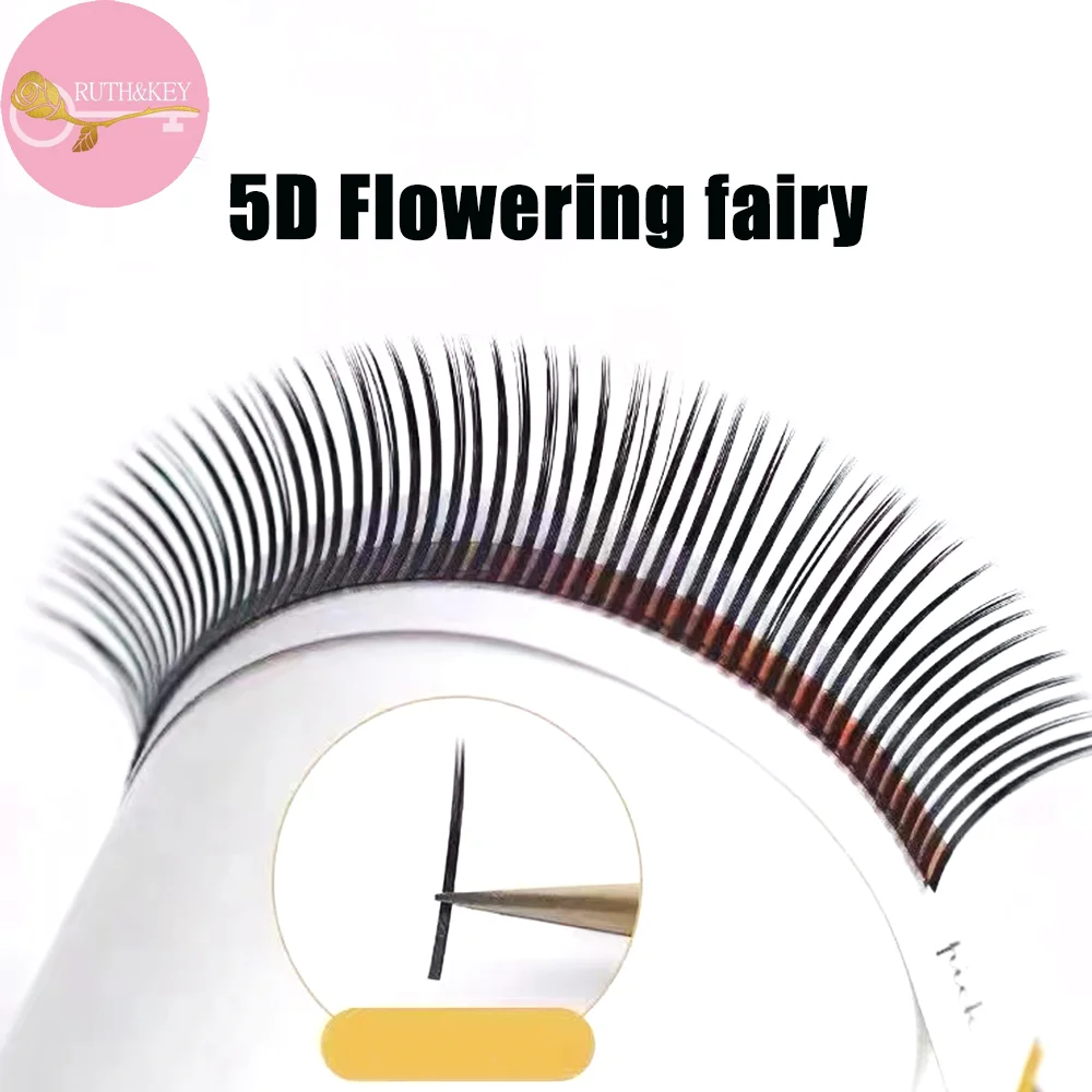 5D ciglia di alta qualità extension ciglia easy fan volume 0.07mm fatto a mano in seta coreana 5D Flower God Comic Fairy Eyelashes