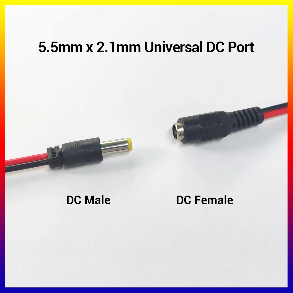 10 sztuk/partia Złącze DC 12V męskie i żeńskie, kabel zasilający z wtyczką do kamery CCTV, przedłużacz przewodu DC — zdjęcie 3
