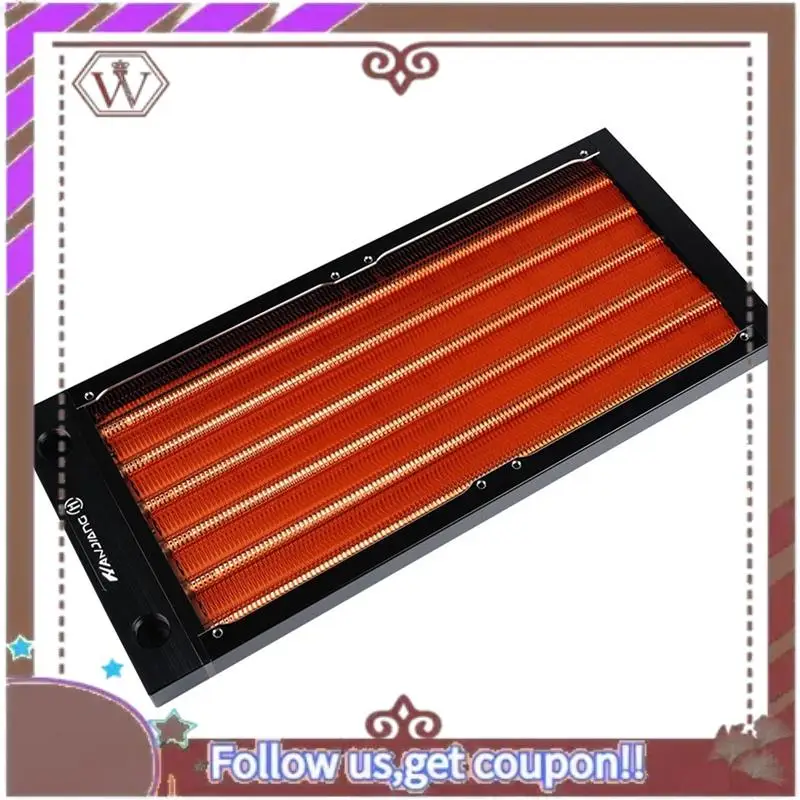 ABBG-17MM صف بارد جميع النحاس المبرد المبرد المائي 240 النحاس المياه المبردة النحاس صف الكمبيوتر الصرف السائل مبادل حراري