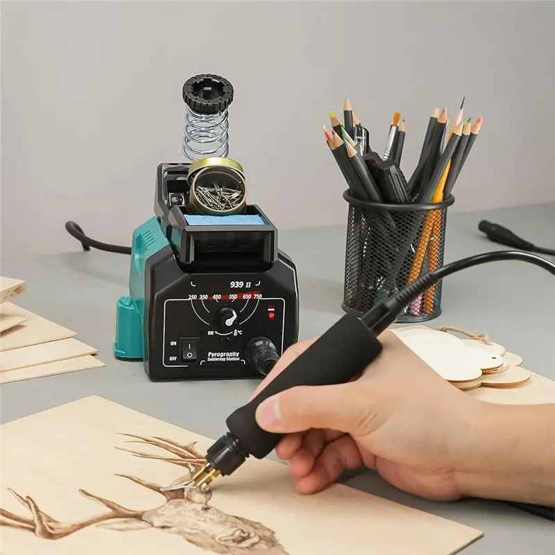 【HOUSEHOLD GOODS】Pyrography Station Kit 939-II 939 Wooden Board Gourd Printing And Heat Transfer Tool,Paper Heat Transfer Machin view 6