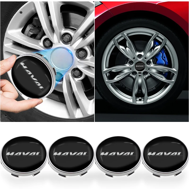 

4Pc 60mm Car Wheel Hub Center Cap Sticker Metal Emblem Sticker For Haval H3 H5 M4 Poer 2022 Voleex C30 Hover 5 Cannon Jolion