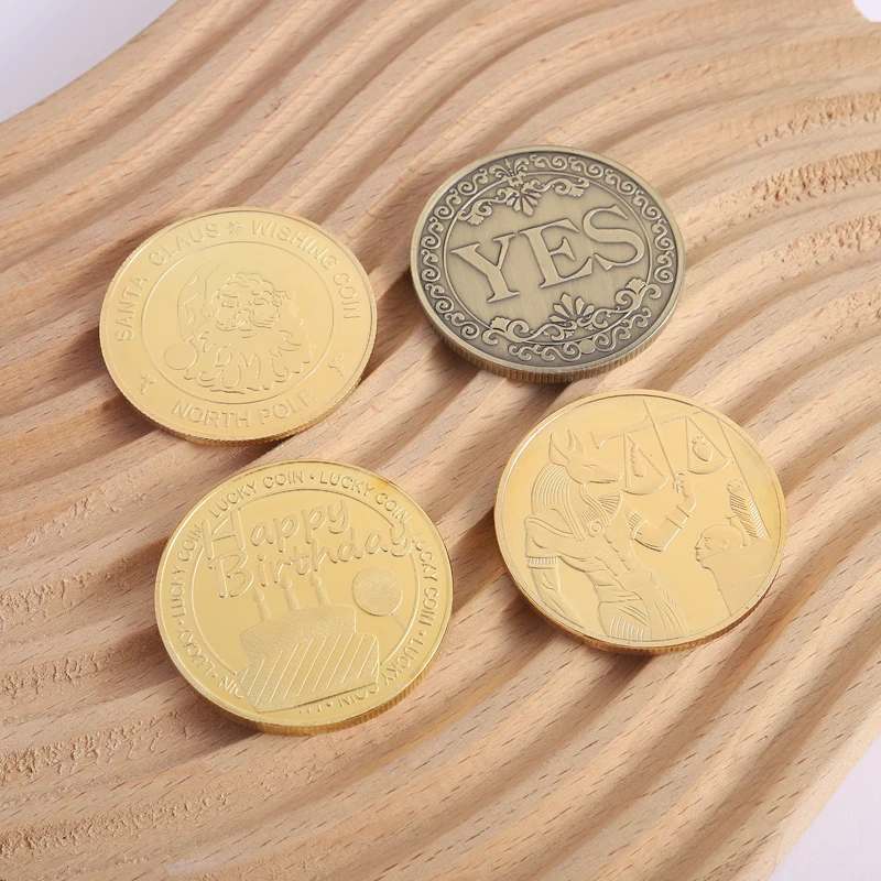 نعم أو لا تذكارية عملة تذكارية عملات غير عملة لعبة الدعامة تحدي عملات عيد الميلاد المجموعة #3
