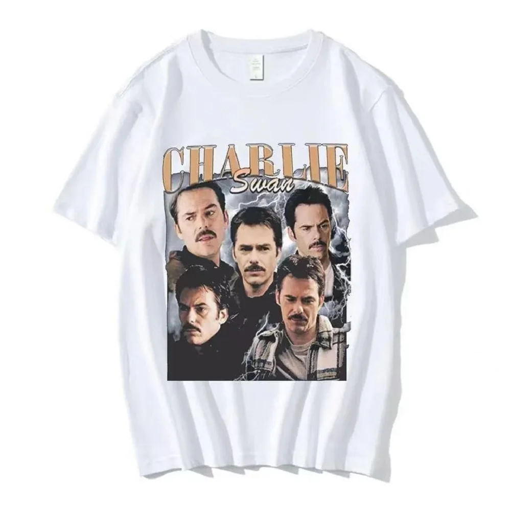 Vintage Women T-shirts Team Charlie Swan T  Billy Burke Graphic Print Tshirts Men Short Sleeve Oversized Tee Shirt 80146