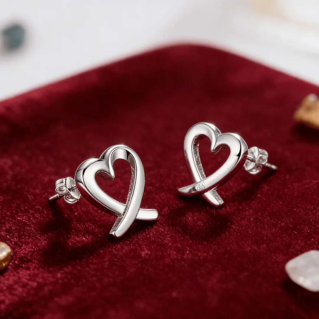 New Original 925 Sterling Silver stud Earring Fashion Precious heart Earrings for Women Christmas Gifts classic party Jewelry