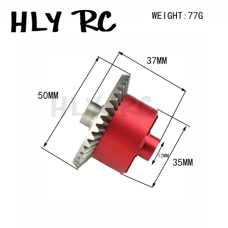 Metal Diff Case Diff Gear 37T Input Gear 13T for ARRMA 1/10 Kraton Senton Big Rock Granite Outcast 4x4 Upgrade Parts