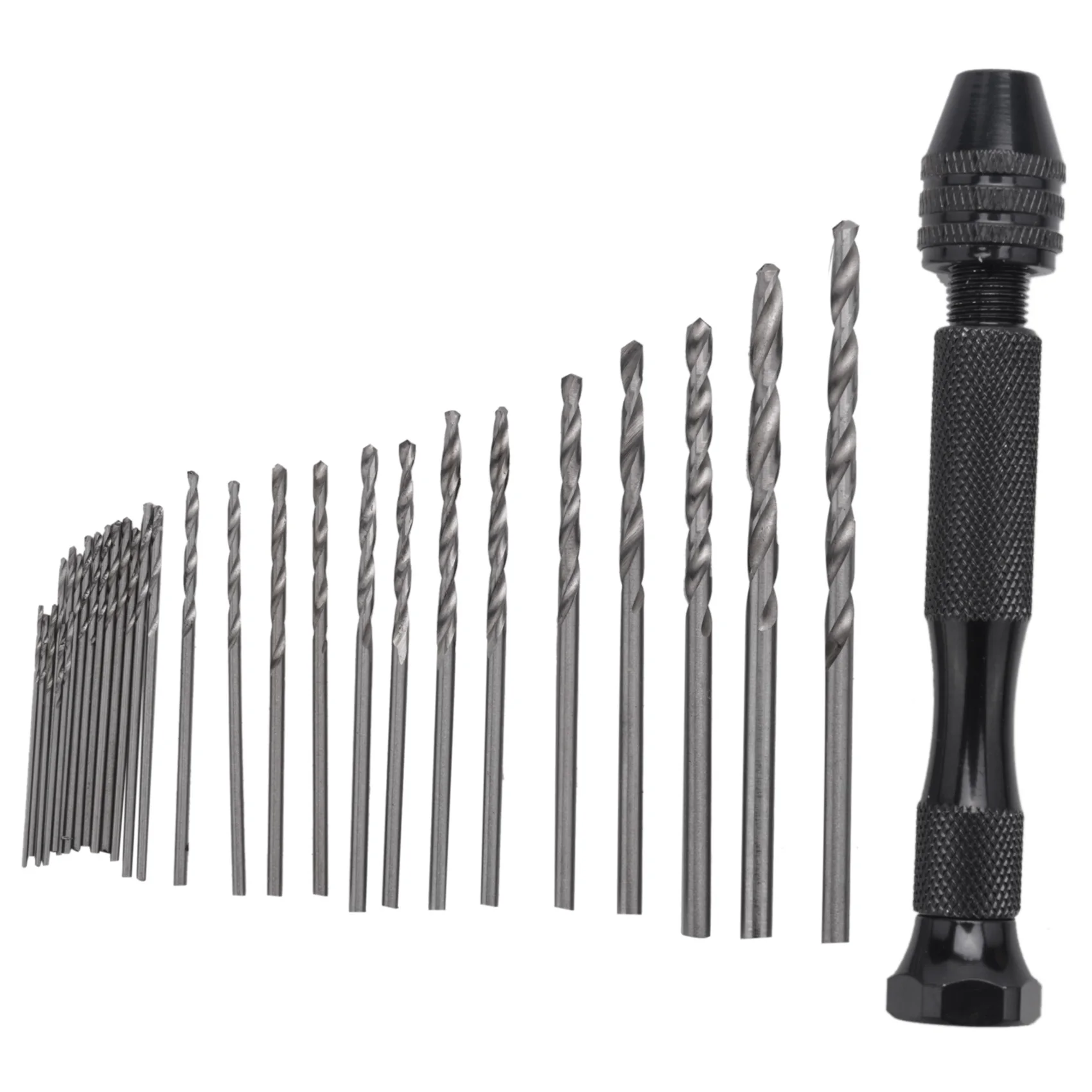 Hand Drill Bits Set 31Pcs Hand Drill Set Precision Pin Vise Micro-Mini Twist Drill Bits For Metal Wood, Delicate Manual Work,