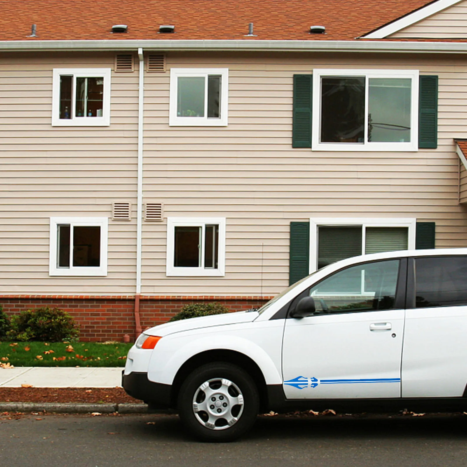 

1pcs 1 Set Car Body Sticker Vinyl Decal Waterproof Fade Resistant Easy Apply For Vehicle Bike Boat Wall Pinstripe Tape Car Side