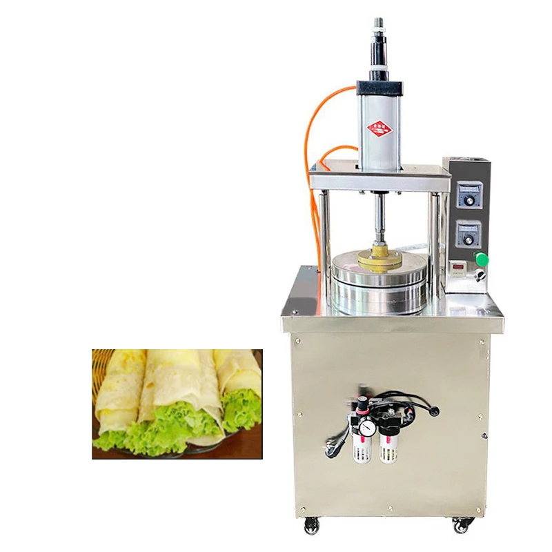 Thin Pancake Making Machine 20cm Tortilla Dough Press Making Tool Dough Processing Snack Machine