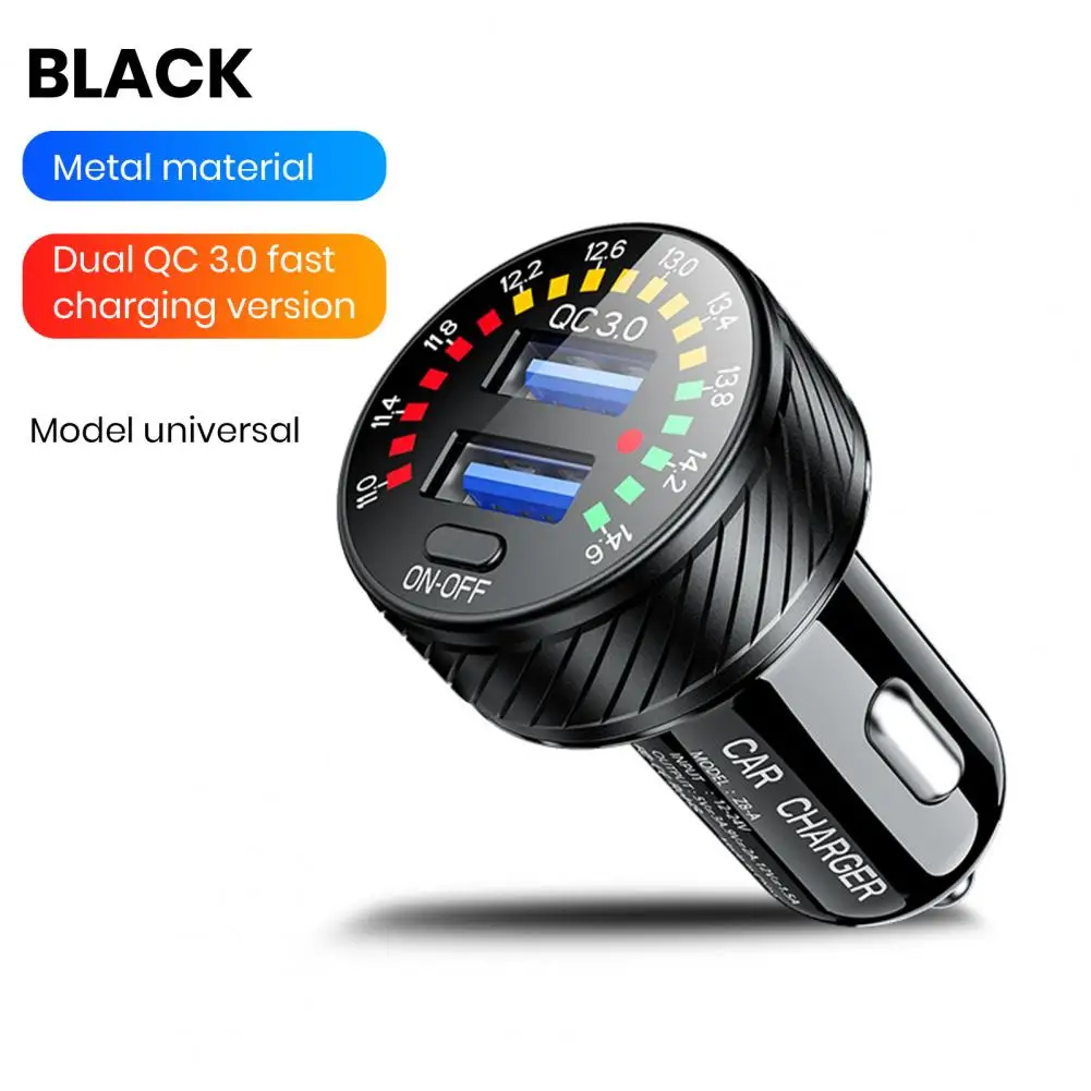 Car Charger with Qc3.0 Protocol Automotive Charger High Power Car Charger with Touch Control Led Light Fast Charge for Universal