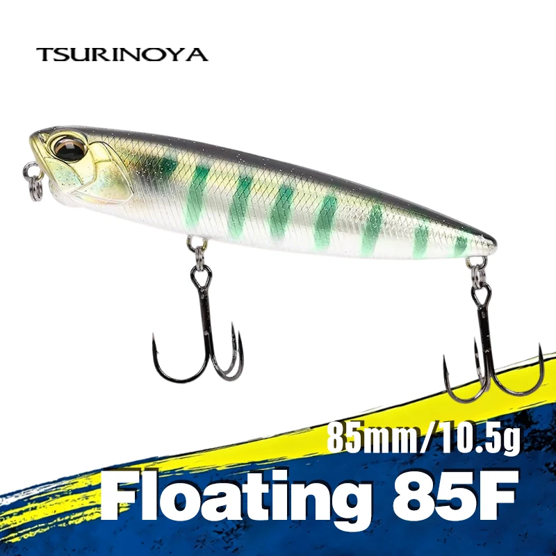 TSURINOYA Topwater Pencil Angelköder DW59 85mm 10,5g Künstlicher Harter Köder Schwimmender Wobbler für Hecht und Barsch Effektiver Schwimmköder