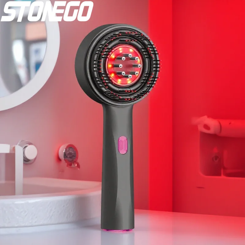 

Electric Vibration Massage Comb Hair Growth Scalp Massager with Red Light Therapy Oil Applicator Anti Hair Loss