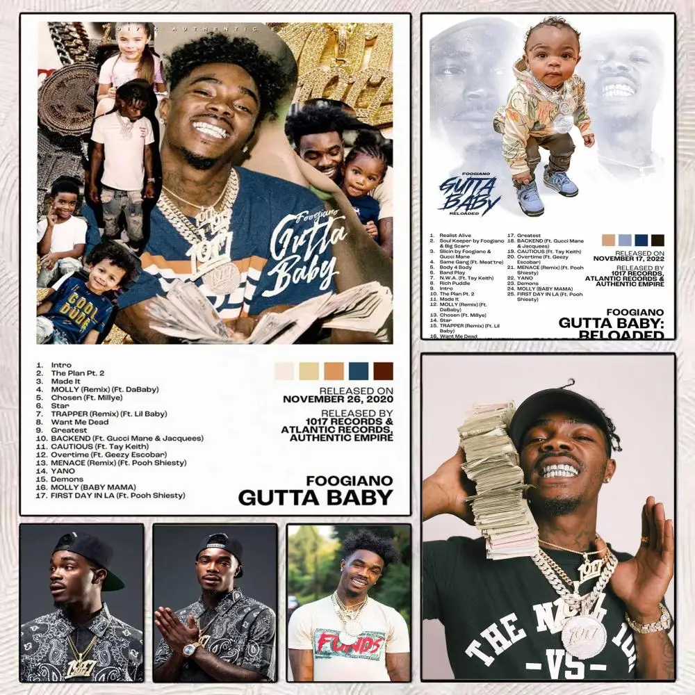 Album Rapper F-Foogiano Poster PP Wall Decor Posters Celebrity Music Art Prints Bedroom Office Gift