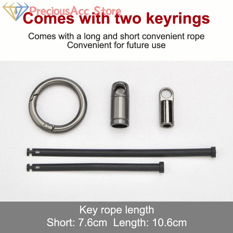 Anti-Lost Car Key Ring High Quality Split Rings Keyring Leather Rope Pendant Car Key Pendant Keychain Holder