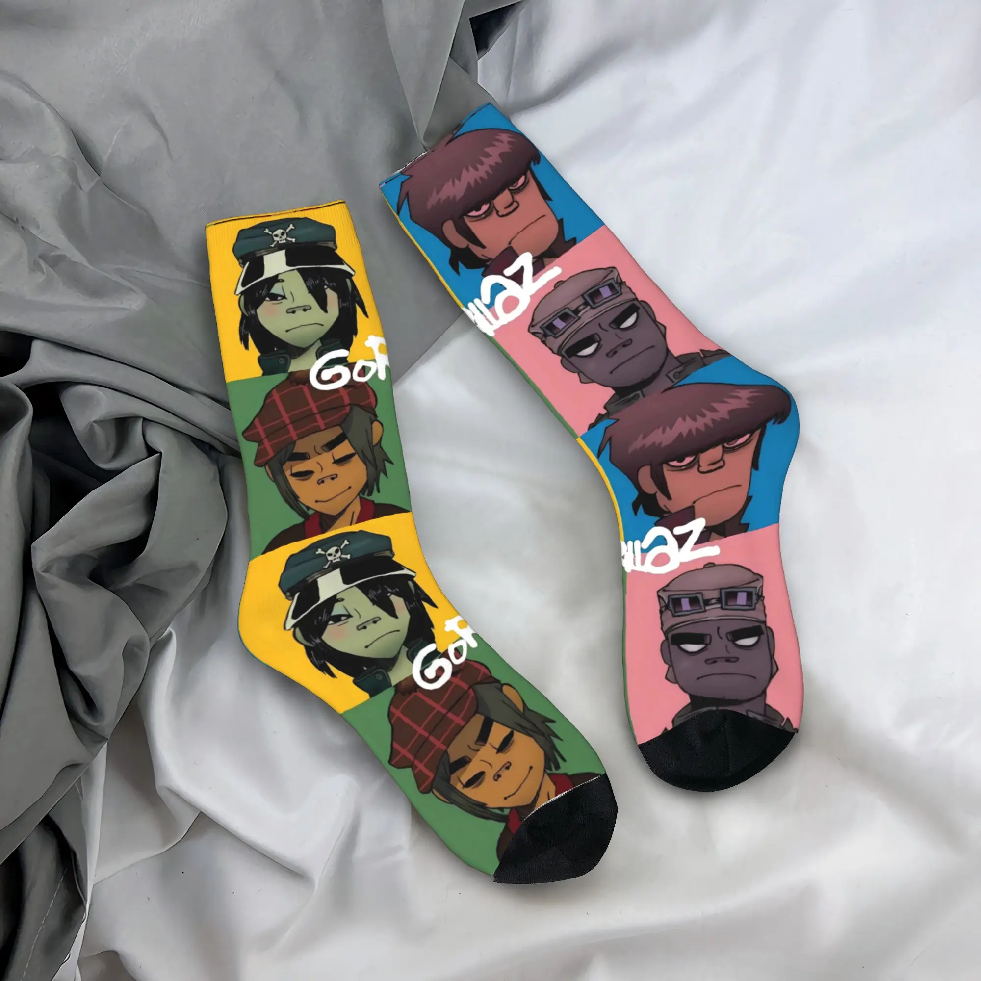 

Носки с музыкальной группой G-gorillazs, новинка, чулки, весенние антибактериальные мужские носки, качественные уличные носки с узором